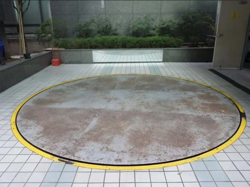 자동차턴테이블설치 지하주차장 턴테이블 설치 전